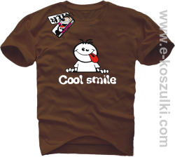 Cool Smile - koszulka męska - brązowy