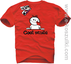 Cool Smile - koszulka męska - czerwony