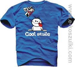 Cool Smile - koszulka męska - niebieski