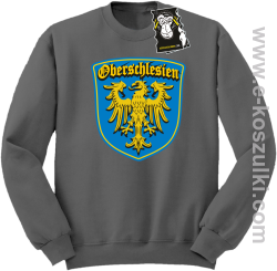oberschlesien herb - bluza z herbem bez kaptura szara