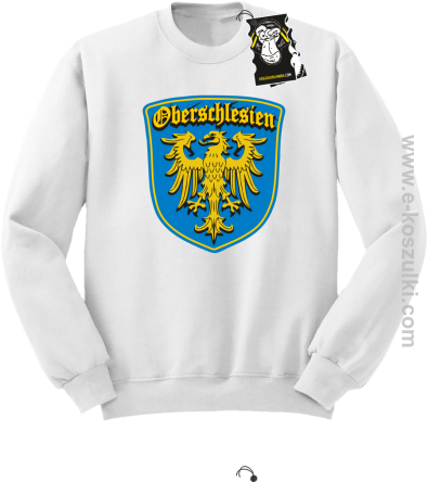 oberschlesien herb - bluza z herbem bez kaptura biała