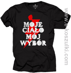 Moje ciało Mój wybór - t-shirt męski czarny