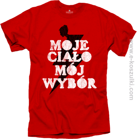 Moje ciało Mój wybór - t-shirt męski czerwony