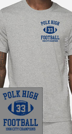 POLK HIGH 33 Football 1966 City CHAMPIONS małe logo - koszulka męska