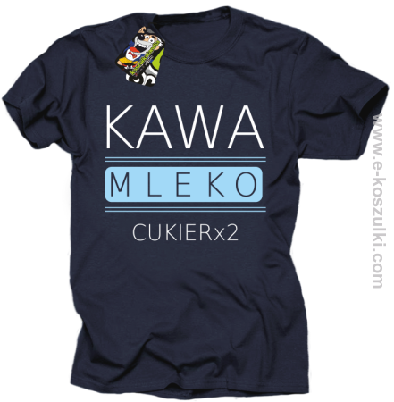 Kawa mleko cukier - koszulka męska