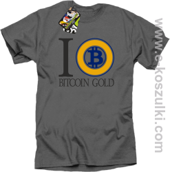 I love Bitcoin Gold - koszulka męska szara