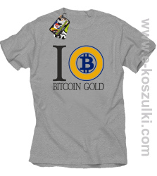 I love Bitcoin Gold - koszulka męska melanż 