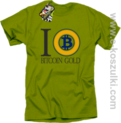 I love Bitcoin Gold - koszulka męska kiwi