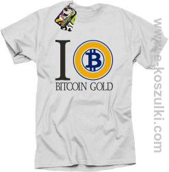 I love Bitcoin Gold - koszulka męska biała