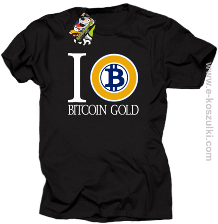 I love Bitcoin Gold - koszulka męska czarna