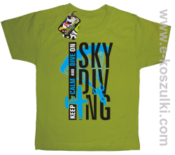 Skydiving keep calm and dive on - koszulka dziecięca kiwi
