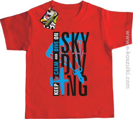 Skydiving keep calm and dive on - koszulka dziecięca
