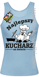 Mamma Mia Najlepszy kucharz na świecie - top damski błękitny