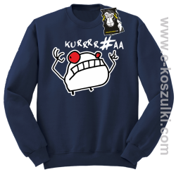 Kue!@# mem - bluza blogerska bez kaptura granatowa