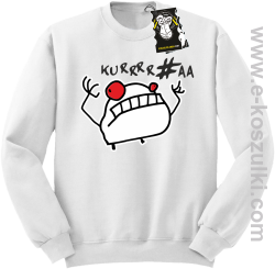 Kue!@# mem - bluza blogerska bez kaptura biała