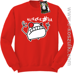 Kue!@# mem - bluza blogerska bez kaptura czerwona