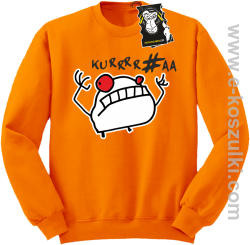 Kue!@# mem - bluza blogerska bez kaptura pomarańczowa