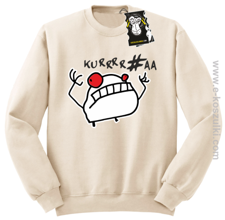 Kue!@# mem - bluza blogerska bez kaptura beżowa