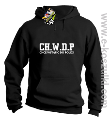CHWDP Chcę wstąpić do Policji - bluza męska z kapturem czarna