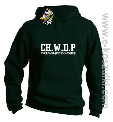 CHWDP Chcę wstąpić do Policji - bluza męska z kapturem butelkowa