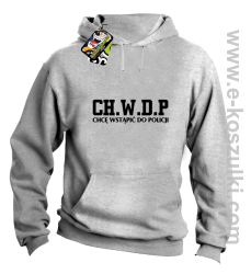 CHWDP Chcę wstąpić do Policji - bluza męska z kapturem melanżowa