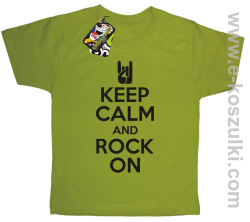 Keep calm and rock on - koszulka dziecięca kiwi