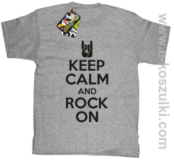 Keep calm and rock on - koszulka dziecięca melanżowa