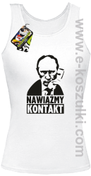 Nawiążmy kontakt Putin - top damski biały