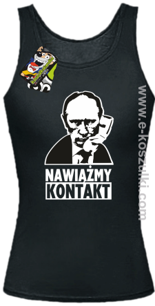 Nawiążmy kontakt Putin - top damski czarny