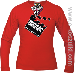 Impreza oficjalnie rozpoczęta - longsleeve męski - czerwony