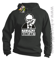 Nawiążmy kontakt Putin - bluza z kapturem szary