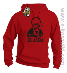 Nawiążmy kontakt Putin - bluza z kapturem czerwony