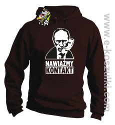 Nawiążmy kontakt Putin - bluza z kapturem brązowy