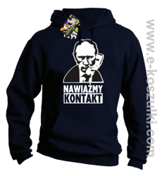 Nawiążmy kontakt Putin - bluza z kapturem granatowy