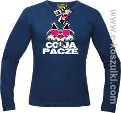 Co ja pacze - longsleeve męski - granatowy