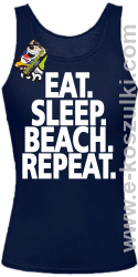 Eat Sleep Beach Repeat - top damski granatowy