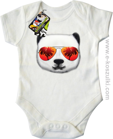 Pandzia frontface 3d Panda na wakacjach - body dziecięce 