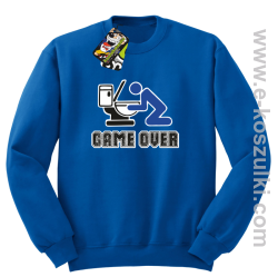 Game over po imprezie - bluza bez kaptura niebieska