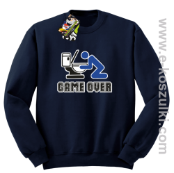 Game over po imprezie - bluza bez kaptura granatowa