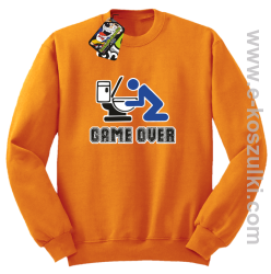 Game over po imprezie - bluza bez kaptura pomarańczowa