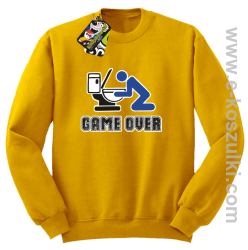 Game over po imprezie - bluza bez kaptura żółta