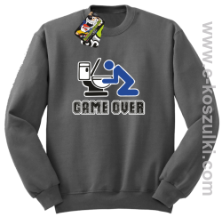 Game over po imprezie - bluza bez kaptura szara