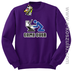 Game over po imprezie - bluza bez kaptura fioletowa