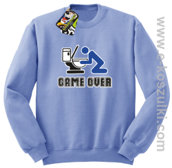 Game over po imprezie - bluza bez kaptura błękitna
