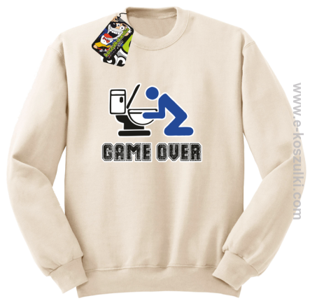 Game over po imprezie - bluza bez kaptura beżowa
