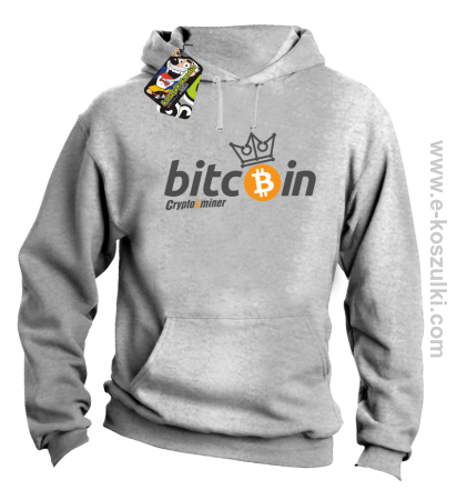 Bitcoin Standard Cryptominer King - bluza męska z kapturem 