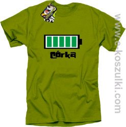 Córka Bateria 100% - koszulka męska kiwi