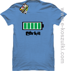 Córka Bateria 100% - koszulka męska błękitna