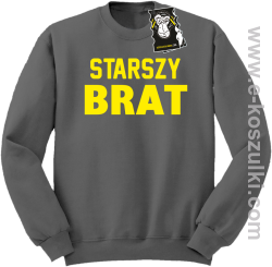 Starszy brat - bluza dla chłopaka bez kaptura szara