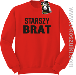 Starszy brat - bluza dla chłopaka bez kaptura czerwona
